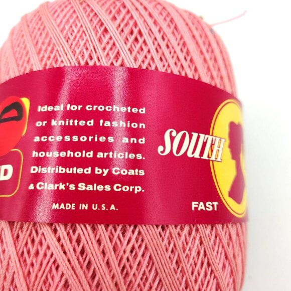 Vintage Blush Pink South Maid Crochet Thread 550 Yds Mercerized Cotton USA - Picture 3 of 7